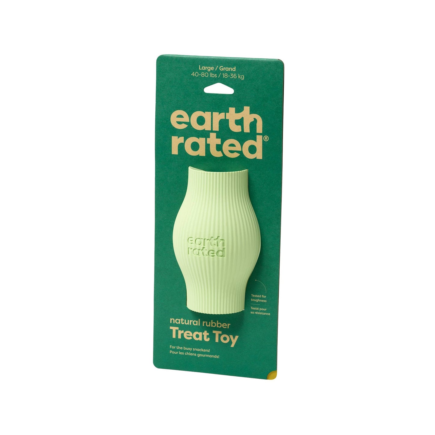 Earth Rated Rubber Treat Dispenser Dog Toy, Large Green