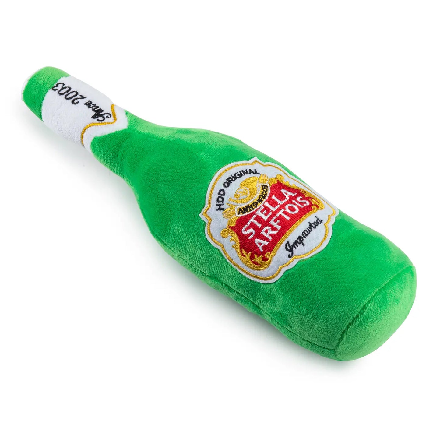 Stella Arftois Beer Bottle Squeaker Dog Toy